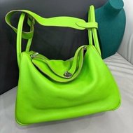 愛馬仕Hermes蘋果綠銀扣lindy34 swift皮