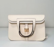 Hermes Halzan 25 Nata  奶油白金扣