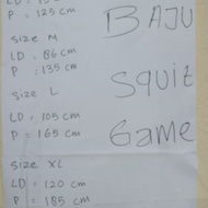 Squid Game Costume Clothes 1 Set Of Clothes+Belt+Mask