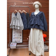 Babydoll checkered V-neck - B0670