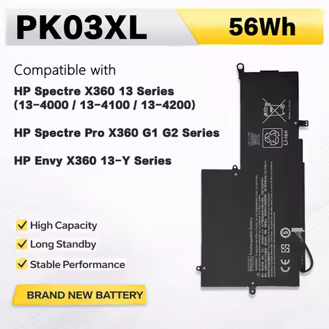 PowerHub PK03XL Laptop Battery For HP Spectre X360 13 Series Pro X360 G1 G2 Envy X360 13-Y HSTNN-DB6