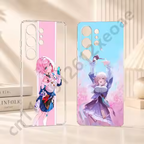 H-Honkai Star Rail March 7th Soft Transparent Phone Case For Samsung S20 S21 S22 S23 S24 S25 Ultra P