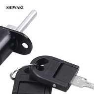 [Shiwaki] 6x Cabinet Push Plunger Lock, Cupboard Plunger Lock with Keys, Portable Cabinet Lock, Drawer Lock for Showcase Wardrobe Furniture
