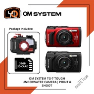 OM SYSTEM Tough TG-7 Digital Camera (Black/Red)