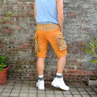 TIMBEE LO 薑橙橘黃色拼色短褲 大熱單品 超大方型立體軍袋款