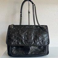 YSL黑色黑logo niki mm