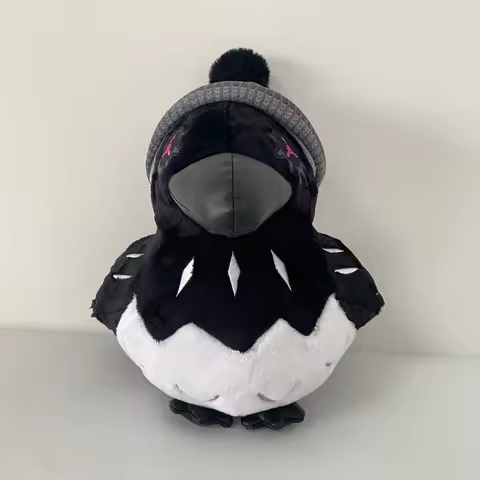 20cm Murder Drones UZI CROW Plush Toys Soft Stuffed Animal Game Crow Killer Uzi Raven Pillow Dolls F