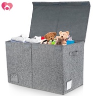 Toy Storage Box 80 L Foldable Toy Storage Chest Bin with Lid Large Capacity Toy Storage Organizer  S
