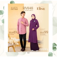 [[ RAYA COUPLE SET ]] Kurung Elisa &amp; Kurta Fattah by Jelita Wardrobe | Kurung Sedondon | Set Kurung dan Baju Melayu