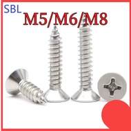 [SS-HX] 304 Stainless Steel Self-Tapping Screw Phillips Countersunk Head Screw Flat Head Self-Tappin