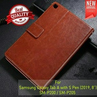 Casing Cover Tablet / Samsung Tab A 8 A8 2019 SM-P205 Wallet Flip Book