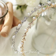 Aksesori Rambut Wanita Bando Rambut Tipis Bunga Korea Bando Putri Bando Bando Rhinestone Mutiara