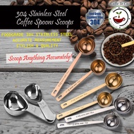 Coffee Measuring Spoon / Coffee Scoop 304 Stainless Steel / Espresso Measuring Spoon 15ml 30ml / Lon