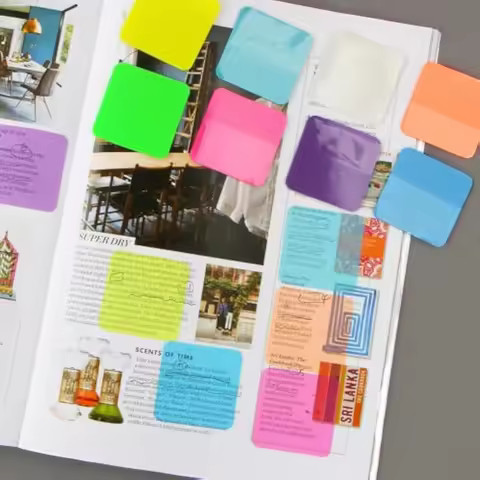160 Sheets 8 Colors INS Waterproof Sticky Notes memo Pads Notepads N-time sticker School Stationery 