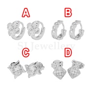 SJ Jewellery Emas Korea Earring Hoop Simple Series - Anting anting Fashion 24k Platinum Plated (E-00