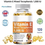 Vitamin E 1000 IU 120 Capsules Blended with D-Alpha Tocopherol Antioxidant