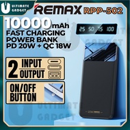 REMAX Powerbank RPP-502 20w Powerbank 10000mah Powerbank Slim Powerbank Nipis Portable Powerbank 2 I