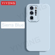 P40 Pro เคส YIYONG แบบนิ่มที่เป็นซิลิโคนเหลวสี่เหลี่ยมสำหรับ Huawei P40 P30 Lite P20 Plus P30Pro P20