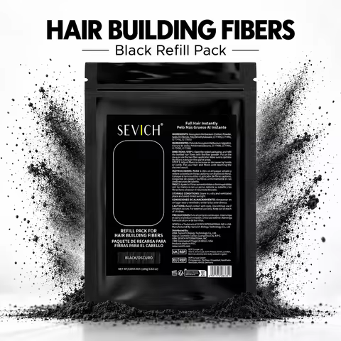100g Hair Building Fibers Powder 10 Color Keratin Hair Fiber Refill Thickening Spray Instant Regrowt
