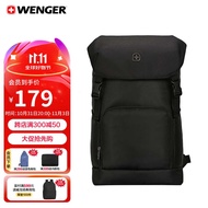威戈（WENGER）瑞士军士刀双肩包16英寸笔记本电脑包男女商务可挂靠背包书包黑