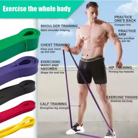 TPE Latex Sports Resistance Band Yoga Fitness Resistance Band Elastic Sports Resistance Band Weighte