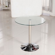 Small Balcony Glass Table Simple Glass Small Dining Table Nordic Balcony Small Round Table