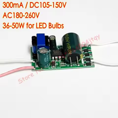 300mA DC105V-150V 36-50W Led Driver 36W/38W/40W/42W/44W/45W/46W/48W/50W Power Supply AC180V~260V 220