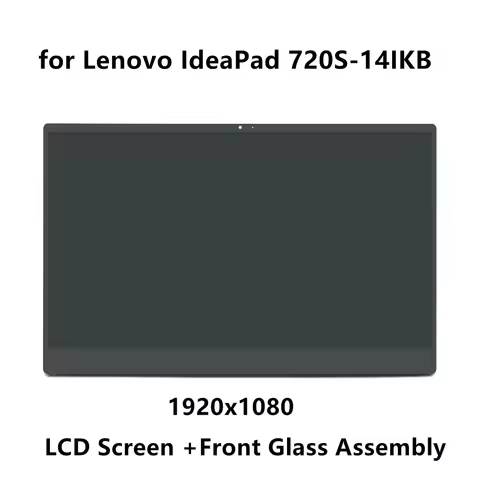 14" for Lenovo IdeaPad 720S-14IKB FRU 5D10N79821 P/N 5D10M42879 Front Glass FHD IPS LCD Screen Displ
