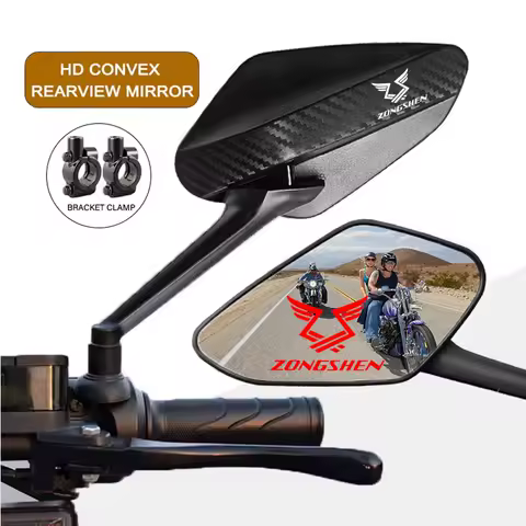 ECE DOT Certified Carbon Fiber Mirror Enhanced Safety For Zongshen 150r Zongshen200sc 250r Zongshen 