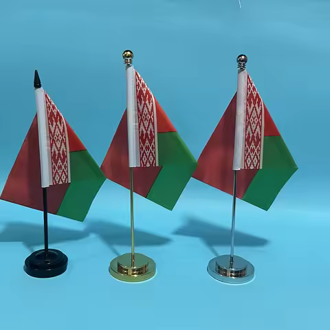 SKY FLAG Office Desk Flag Of Belarus flag 14x21cm polyester Belarus flag National Flag Country Banne
