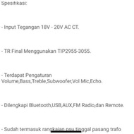 Kit rangkaian modul speaker aktif bluetooth mp3 Mic echo subwoofer