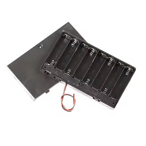 1/2Pcs 8 Slots AA Battery Holder Storage Case Box With Switch & Cover Standard Battery Container