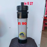Scum separator, fi 90, fish tank coarse filter, stainless steel mesh