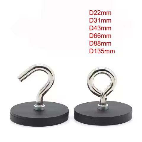 Rubber Wrap Hook Magnet Encapsulated Hanging Ring Strong Magnetic Magnet Not Hurt The Car Paint Fixe
