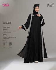 GAMIS HITAM PUTIH NIBRAS TERBARU HP 001 C / GAMIS ABAYA HITAM POLOS TERBARU 2025 / GAMIS ABAYA PUTIH