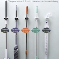 GANTUNGAN Limited Time ECOCO Mop Holder Gray - Wall Hanging Holder Umbrella Mop Broom Paste Directly