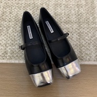 Ladies R Square Toe Mary Jane Shoes Womens Korean Style Flat Ballet Shoes