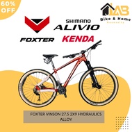 JAB.[High-end].FOXTER VINSON 27.5er 2x9 ALIVIO HYDRAULIC ALLOY Mountain bike with Kenda tires.