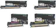 Lexmark C734A1 C734A1CG C734A1YG C734A1 C734 C736 X734 X736 X738 Toner Cartridge Set (Black Cyan Mag