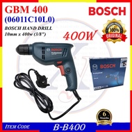(GBM 400) BOSCH HAND DRILL 10mm x 400w (3/8") (06011C10L0) - B-B400