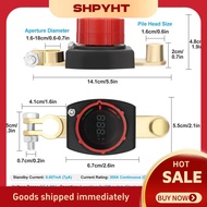 SHPYHT สวิทช์ตัดการเชื่อมต่อแบตเตอรี่12V-48V กับ LED โวลต์มิเตอร์ DC 5-60V สวิตช์ฆ่าเปิด ปิดแบตเตอรี