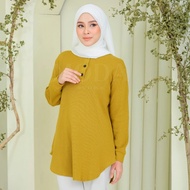 MELUR BLOUSE [02] WAFFLE COTTON IRONLESS Baju Blouse Casual Cotton Murah Kain Lembut