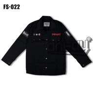 CODE O97O Field Jacket Semi Parka Accessories Rock Embroidered Patch Black 5