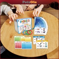 [PETSOLA] Phonics Flash Cards Sight Words Fun Home School Supplies Letter Sound for Elementary Kinde