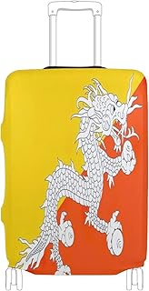 Burkina Faso Flag Large Luggage Cover Fit 18-32 Inch Luggage, Luggage Accessories for Travel, Bhutan