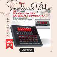 Soundcard V8 Plus Import Original Taffstudio Mixer Audio Bluetooth TaffSTUDIO Bluetooth USB External