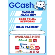 Gcash Cash in-Cash Out Laminated Signages QR Signage A4 A5 Size