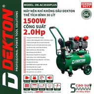 Máy Nén Khí Không Dầu DEKTON DK-AC3930PLUS 1500W 2.0HP - Lên Hơi Nhanh - Van Xả Có Chỉnh Áp Kèm Bánh