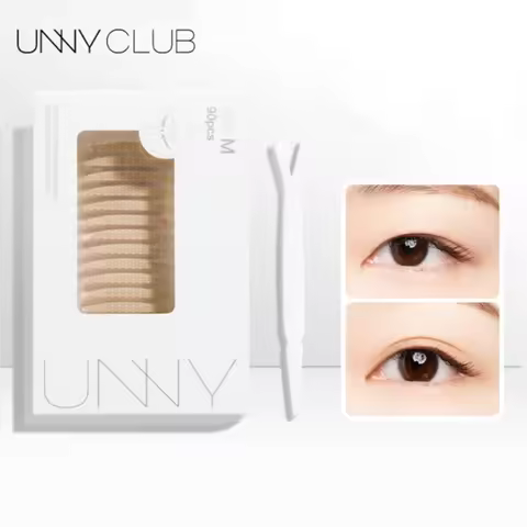UNNY Eyelid Tape Sticker Invisible Double Fold Eyelid Lace Paste Clear Beige Stripe Self-adhesive Ey