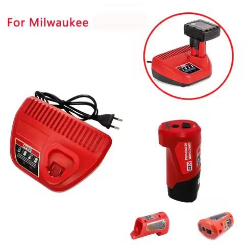 New Li-Ion Battery Charger For Milwaukee N12 Input Output 12V 10.8V 48-59-2401 48-11-2402 Power Tool